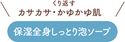 くり返すカサカサ・かゆかゆ肌に 保湿全身泡ソープ